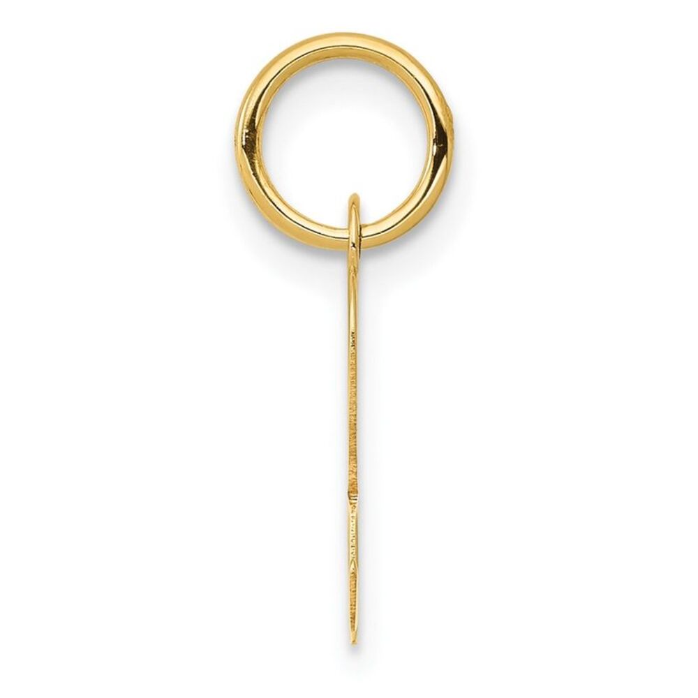 10k Yellow Gold Small Script Initial R Charm - image 2